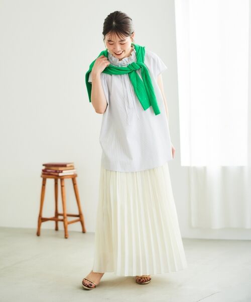 le.coeur blanc / ルクールブラン シャツ・ブラウス | ストライプフリルカラーブラウス | 詳細11
