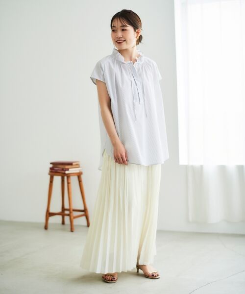 le.coeur blanc / ルクールブラン シャツ・ブラウス | ストライプフリルカラーブラウス | 詳細12