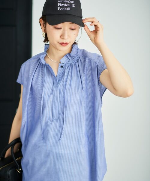 le.coeur blanc / ルクールブラン シャツ・ブラウス | ストライプフリルカラーブラウス | 詳細16