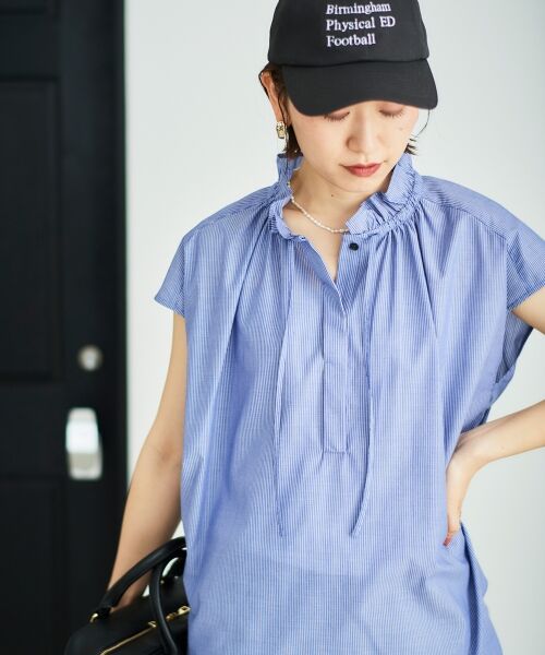 le.coeur blanc / ルクールブラン シャツ・ブラウス | ストライプフリルカラーブラウス | 詳細17