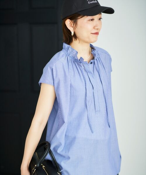 le.coeur blanc / ルクールブラン シャツ・ブラウス | ストライプフリルカラーブラウス | 詳細21