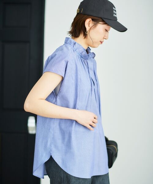 le.coeur blanc / ルクールブラン シャツ・ブラウス | ストライプフリルカラーブラウス | 詳細22