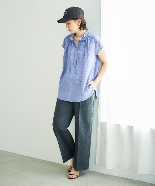 le.coeur blanc / ルクールブラン シャツ・ブラウス | ストライプフリルカラーブラウス | 詳細26