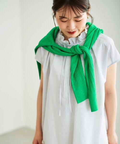 le.coeur blanc / ルクールブラン シャツ・ブラウス | ストライプフリルカラーブラウス | 詳細3