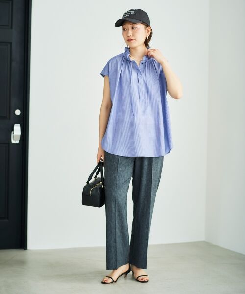 le.coeur blanc / ルクールブラン シャツ・ブラウス | ストライプフリルカラーブラウス | 詳細30