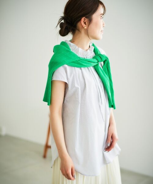 le.coeur blanc / ルクールブラン シャツ・ブラウス | ストライプフリルカラーブラウス | 詳細4