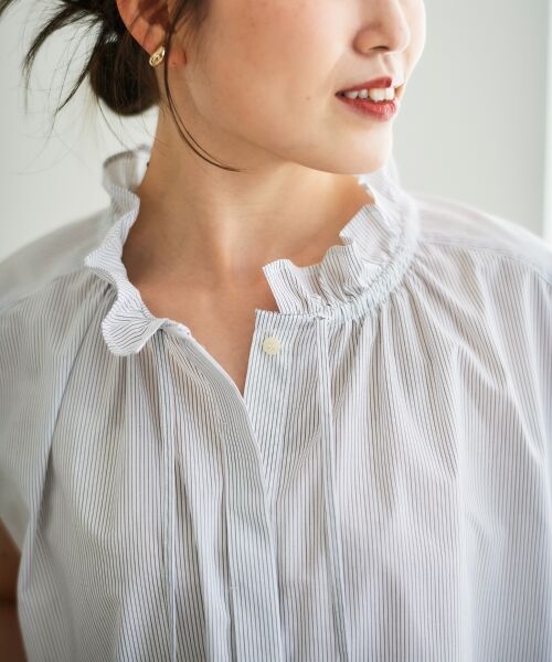 le.coeur blanc / ルクールブラン シャツ・ブラウス | ストライプフリルカラーブラウス | 詳細7