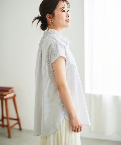 le.coeur blanc / ルクールブラン シャツ・ブラウス | ストライプフリルカラーブラウス | 詳細8