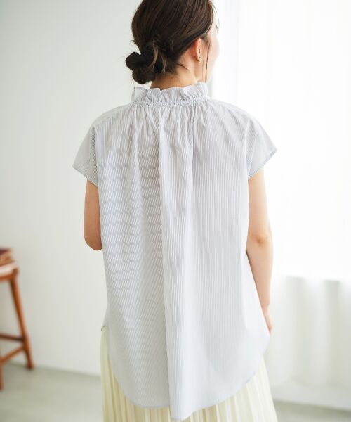 le.coeur blanc / ルクールブラン シャツ・ブラウス | ストライプフリルカラーブラウス | 詳細9