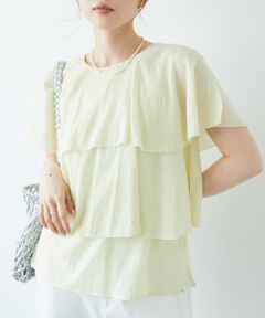 le.coeur blanc / ルクールブラン シャツ・ブラウス | 《手洗い可能》シアーフリルティアードブラウス