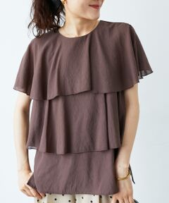 le.coeur blanc / ルクールブラン シャツ・ブラウス | 《手洗い可能》シアーフリルティアードブラウス