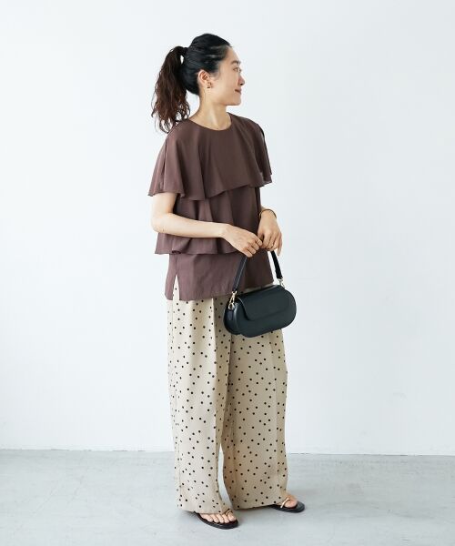 le.coeur blanc / ルクールブラン シャツ・ブラウス | 《手洗い可能》シアーフリルティアードブラウス | 詳細10