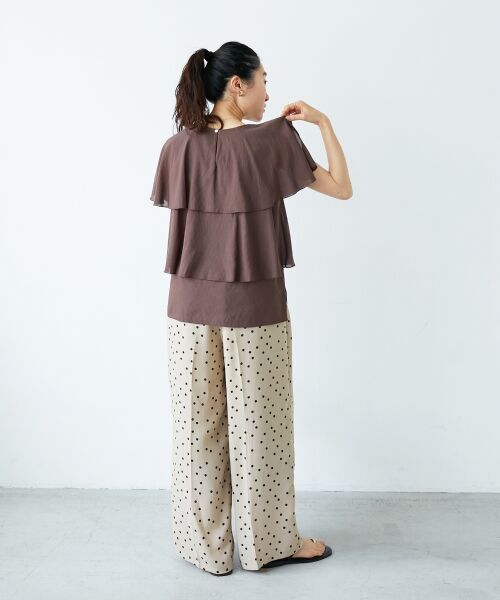 le.coeur blanc / ルクールブラン シャツ・ブラウス | 《手洗い可能》シアーフリルティアードブラウス | 詳細11