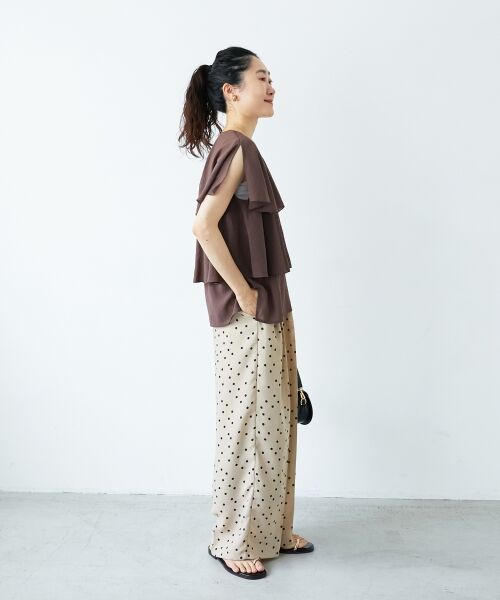 le.coeur blanc / ルクールブラン シャツ・ブラウス | 《手洗い可能》シアーフリルティアードブラウス | 詳細12