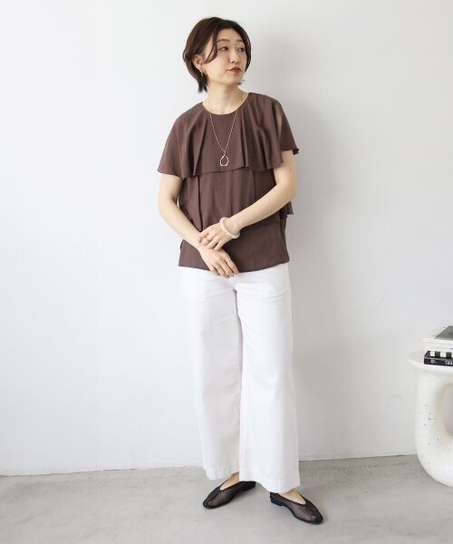 le.coeur blanc / ルクールブラン シャツ・ブラウス | 《手洗い可能》シアーフリルティアードブラウス | 詳細14