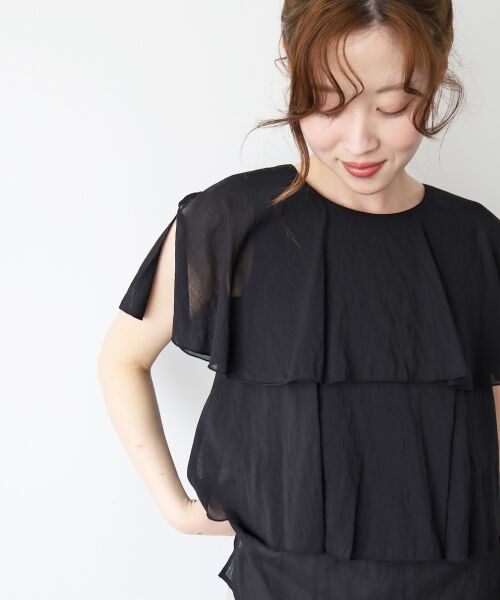 le.coeur blanc / ルクールブラン シャツ・ブラウス | 《手洗い可能》シアーフリルティアードブラウス | 詳細19