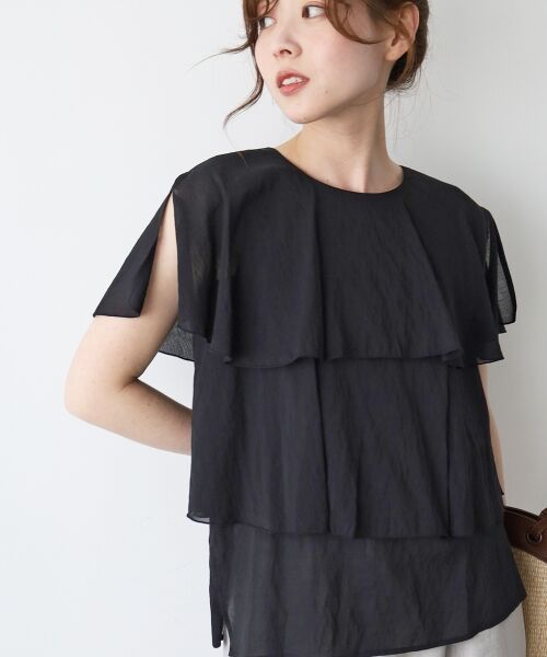 le.coeur blanc / ルクールブラン シャツ・ブラウス | 《手洗い可能》シアーフリルティアードブラウス | 詳細20