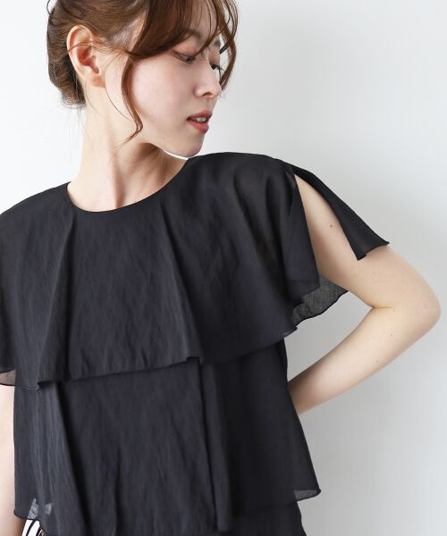 le.coeur blanc / ルクールブラン シャツ・ブラウス | 《手洗い可能》シアーフリルティアードブラウス | 詳細22