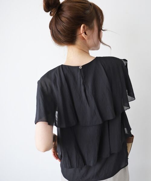 le.coeur blanc / ルクールブラン シャツ・ブラウス | 《手洗い可能》シアーフリルティアードブラウス | 詳細23