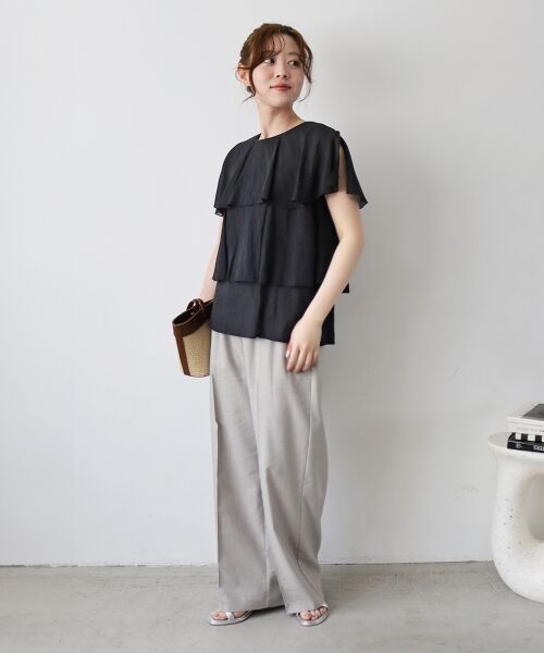 le.coeur blanc / ルクールブラン シャツ・ブラウス | 《手洗い可能》シアーフリルティアードブラウス | 詳細25