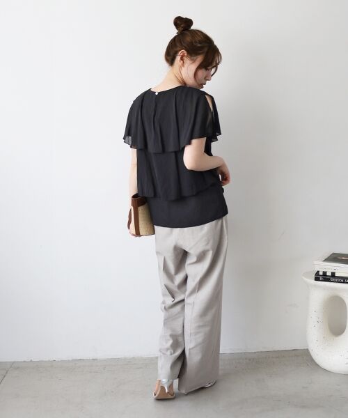 le.coeur blanc / ルクールブラン シャツ・ブラウス | 《手洗い可能》シアーフリルティアードブラウス | 詳細26