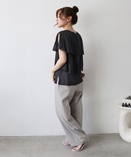 le.coeur blanc / ルクールブラン シャツ・ブラウス | 《手洗い可能》シアーフリルティアードブラウス | 詳細27