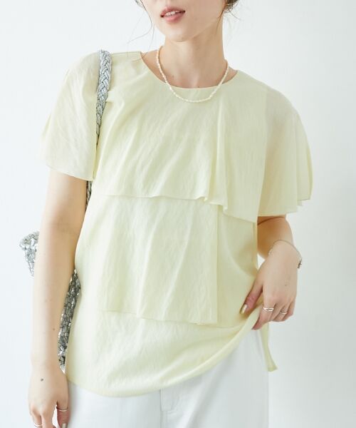 le.coeur blanc / ルクールブラン シャツ・ブラウス | 《手洗い可能》シアーフリルティアードブラウス | 詳細29