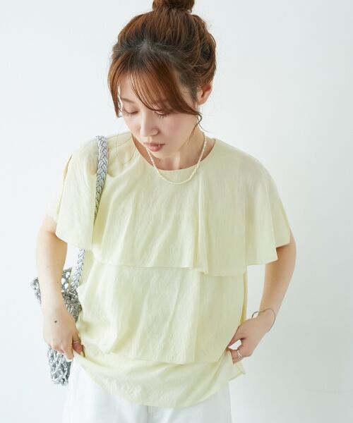 le.coeur blanc / ルクールブラン シャツ・ブラウス | 《手洗い可能》シアーフリルティアードブラウス | 詳細30