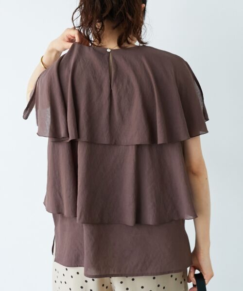 le.coeur blanc / ルクールブラン シャツ・ブラウス | 《手洗い可能》シアーフリルティアードブラウス | 詳細6