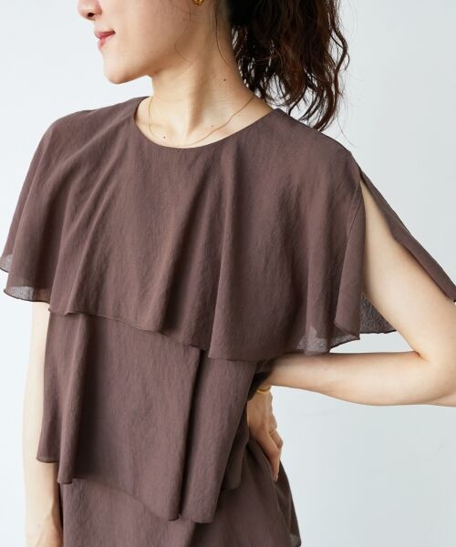 le.coeur blanc / ルクールブラン シャツ・ブラウス | 《手洗い可能》シアーフリルティアードブラウス | 詳細7