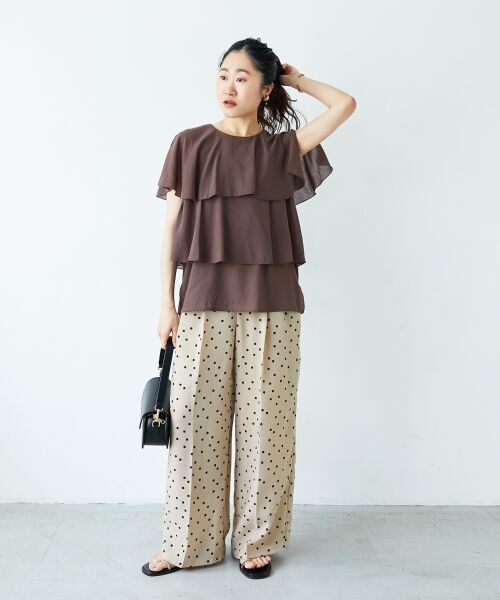 le.coeur blanc / ルクールブラン シャツ・ブラウス | 《手洗い可能》シアーフリルティアードブラウス | 詳細8