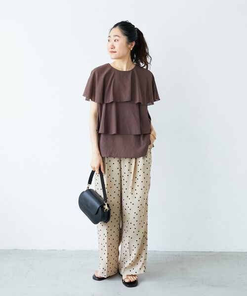 le.coeur blanc / ルクールブラン シャツ・ブラウス | 《手洗い可能》シアーフリルティアードブラウス | 詳細9