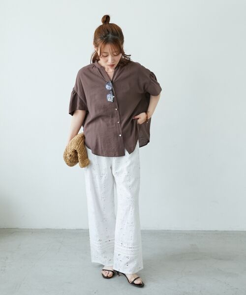 le.coeur blanc / ルクールブラン シャツ・ブラウス | 《お気に入り急上昇！！》ヴィンテージライクフレアスリーブブラウス | 詳細10