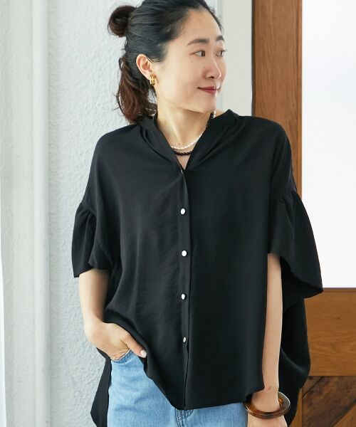 le.coeur blanc / ルクールブラン シャツ・ブラウス | 《お気に入り急上昇！！》ヴィンテージライクフレアスリーブブラウス | 詳細25