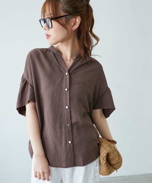 le.coeur blanc / ルクールブラン シャツ・ブラウス | 《お気に入り急上昇！！》ヴィンテージライクフレアスリーブブラウス | 詳細6