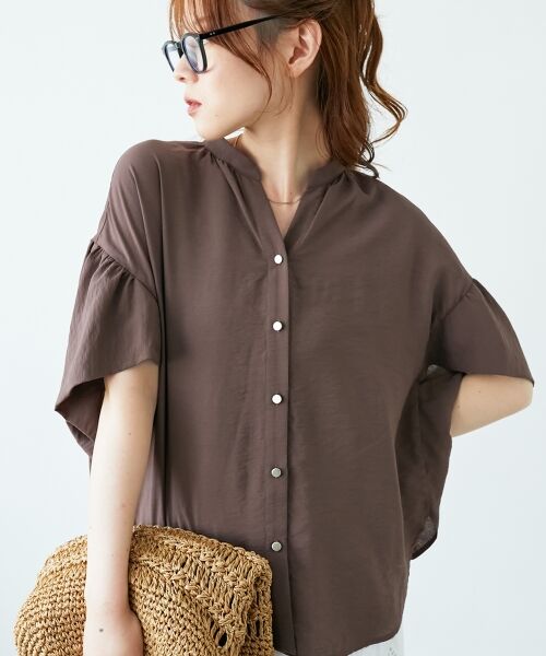 le.coeur blanc / ルクールブラン シャツ・ブラウス | 《お気に入り急上昇！！》ヴィンテージライクフレアスリーブブラウス | 詳細9