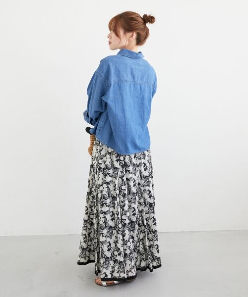 le.coeur blanc / ルクールブラン シャツ・ブラウス | 《軽い素材》パールボタンコンパクトデニムシャツ | 詳細10