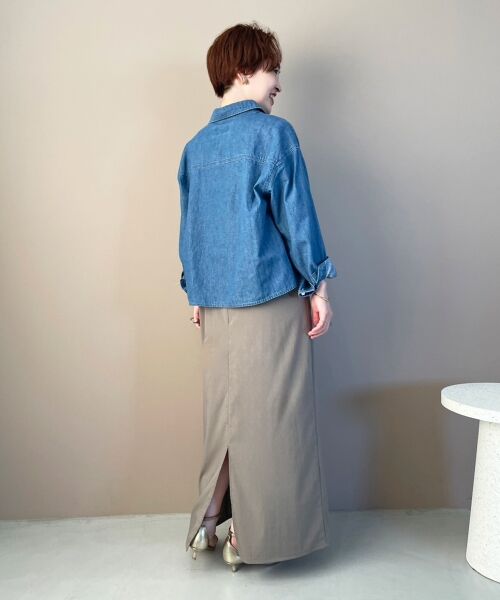 le.coeur blanc / ルクールブラン シャツ・ブラウス | 《軽い素材》パールボタンコンパクトデニムシャツ | 詳細15