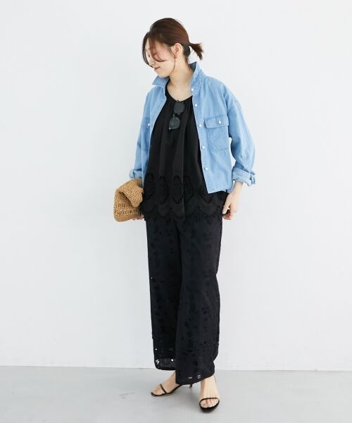 le.coeur blanc / ルクールブラン シャツ・ブラウス | 《軽い素材》パールボタンコンパクトデニムシャツ | 詳細27
