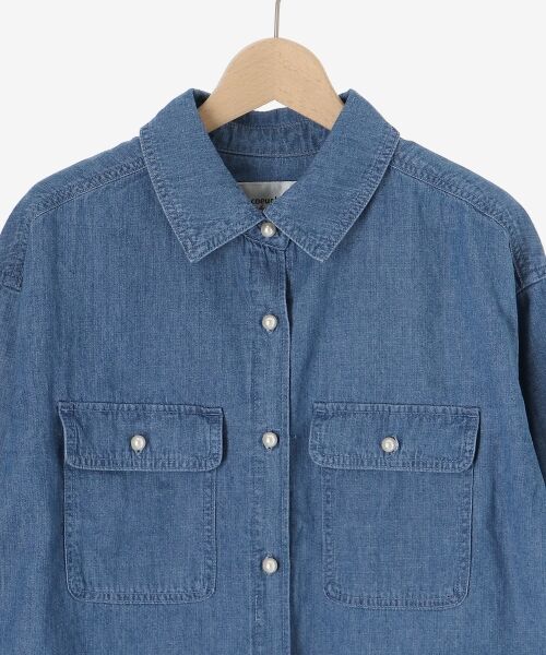 le.coeur blanc / ルクールブラン シャツ・ブラウス | 《軽い素材》パールボタンコンパクトデニムシャツ | 詳細29