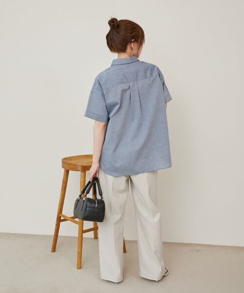 le.coeur blanc / ルクールブラン シャツ・ブラウス | 《1枚で着映え！》フロントフリルレギュラーカラー半袖シャツ | 詳細12