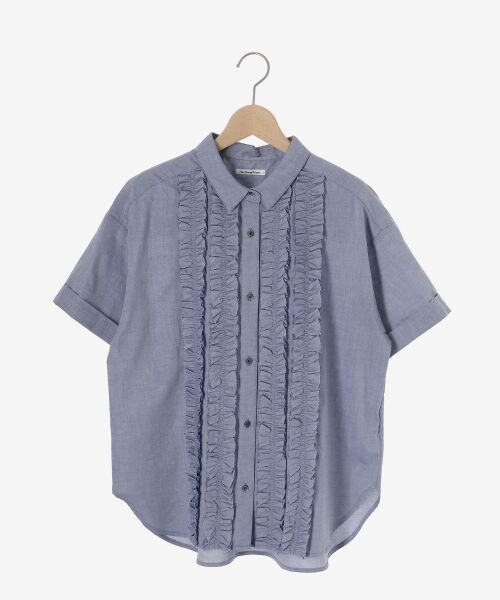 le.coeur blanc / ルクールブラン シャツ・ブラウス | 《1枚で着映え！》フロントフリルレギュラーカラー半袖シャツ | 詳細18