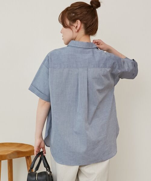 le.coeur blanc / ルクールブラン シャツ・ブラウス | 《1枚で着映え！》フロントフリルレギュラーカラー半袖シャツ | 詳細6