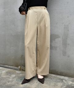 le.coeur blanc / ルクールブラン その他パンツ | 《手洗い可能》RNストレッチセミワイドタックパンツ