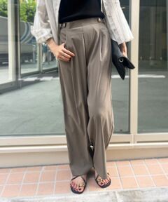 le.coeur blanc / ルクールブラン その他パンツ | 《手洗い可能》RNストレッチセミワイドタックパンツ