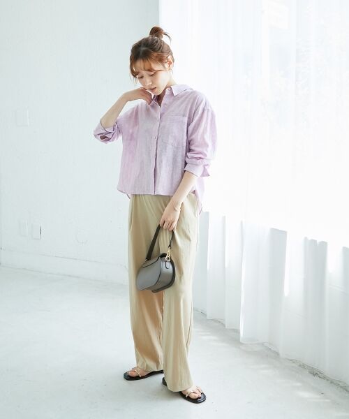 le.coeur blanc / ルクールブラン その他パンツ | 《手洗い可能》RNストレッチセミワイドタックパンツ | 詳細11