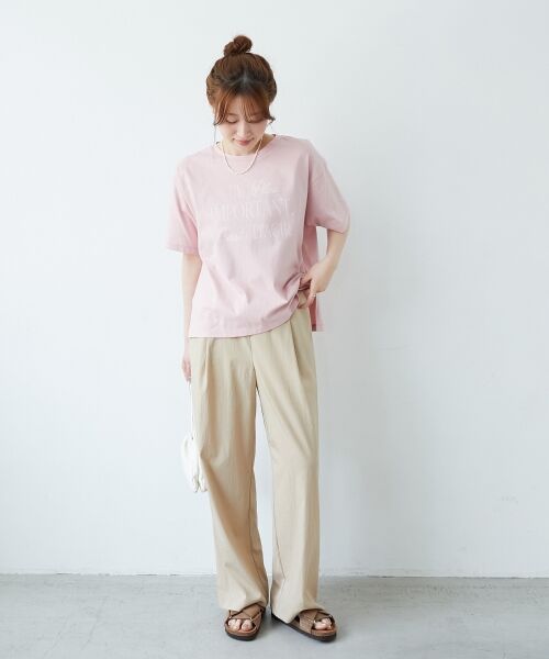 le.coeur blanc / ルクールブラン その他パンツ | 《手洗い可能》RNストレッチセミワイドタックパンツ | 詳細17