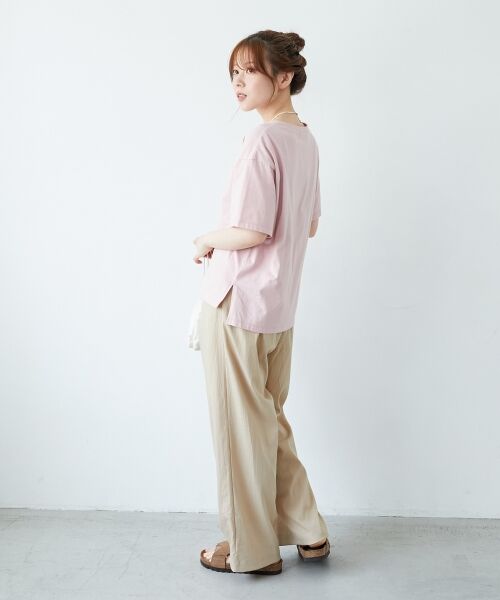 le.coeur blanc / ルクールブラン その他パンツ | 《手洗い可能》RNストレッチセミワイドタックパンツ | 詳細20