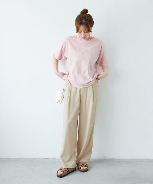 le.coeur blanc / ルクールブラン その他パンツ | 《手洗い可能》RNストレッチセミワイドタックパンツ | 詳細21