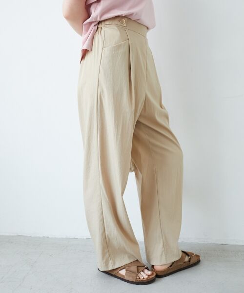 le.coeur blanc / ルクールブラン その他パンツ | 《手洗い可能》RNストレッチセミワイドタックパンツ | 詳細24